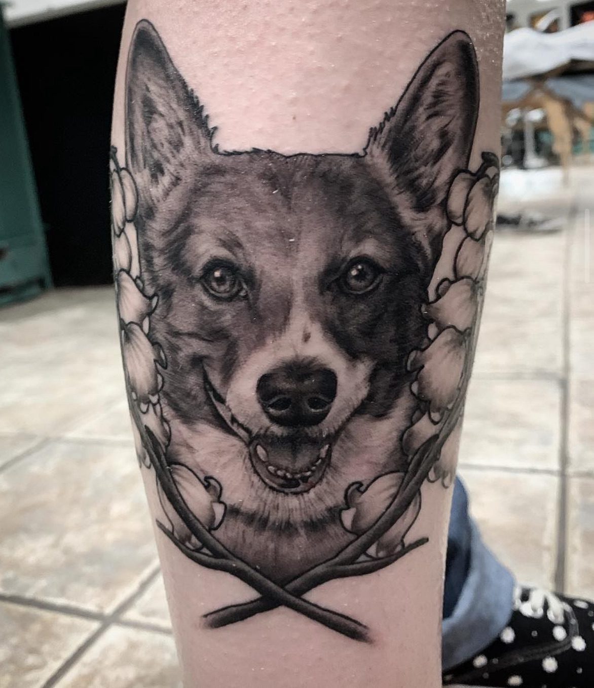 Pet Portrait tattoo by Ebb and Flow