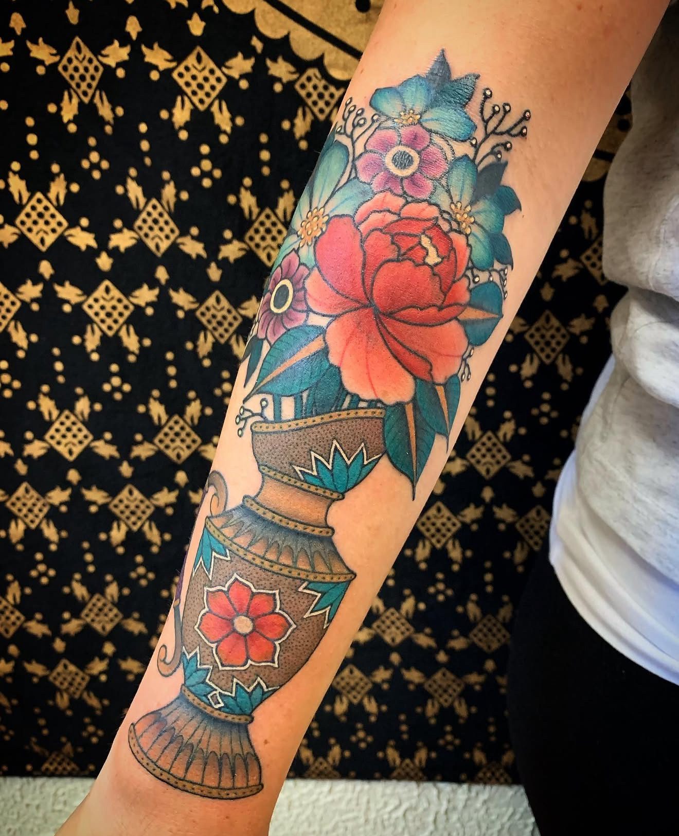Color & Geometry tattoo by Ebb and Flow