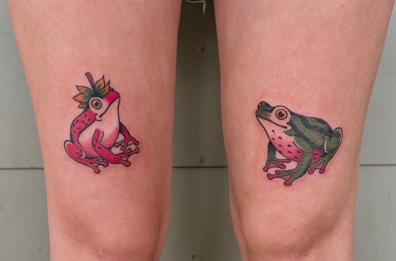 Frog Pair tattoo by Lexi at Ebb and Flow
