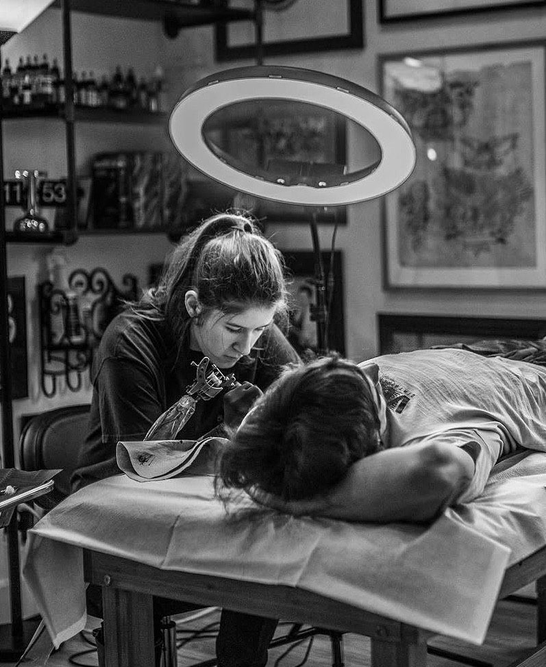 Lexi, resident tattoo artist at Ebb and Flow