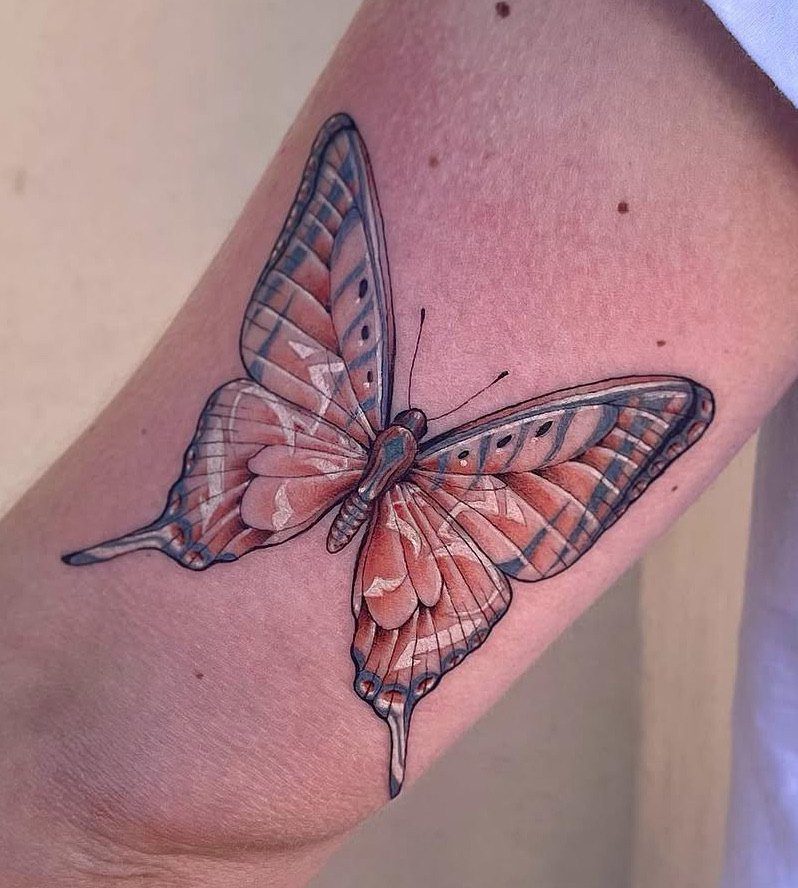 Swallowtail tattoo by Lexi at Ebb and Flow
